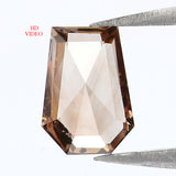 Natural Loose Coffin Diamond Dark Brown Color 0.86 CT 7.20 MM Coffin Shape Rose Cut Diamond KDL6459