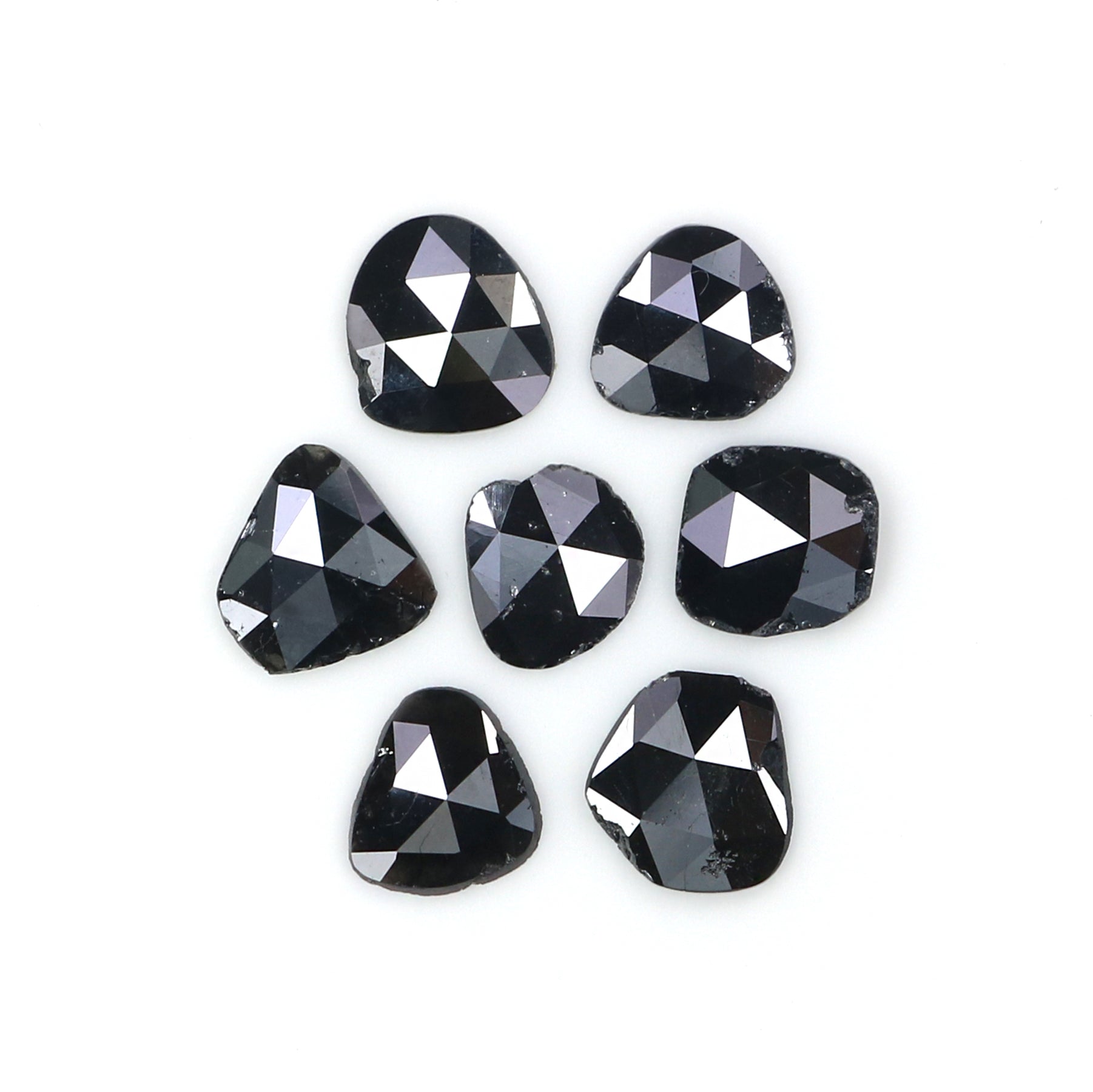 Natural Loose Slice Black Color Diamond 1.55 CT 5.10 MM Slice Shape Rose Cut Diamond L2596