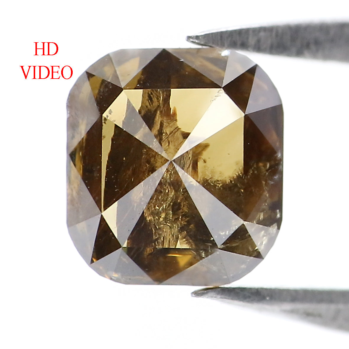 1.42 CT Natural Loose Cushion Shape Diamond Brown Champagne Color Cushion Rose Cut Diamond 6.60 MM Natural Cushion Shape Diamond LQ6162