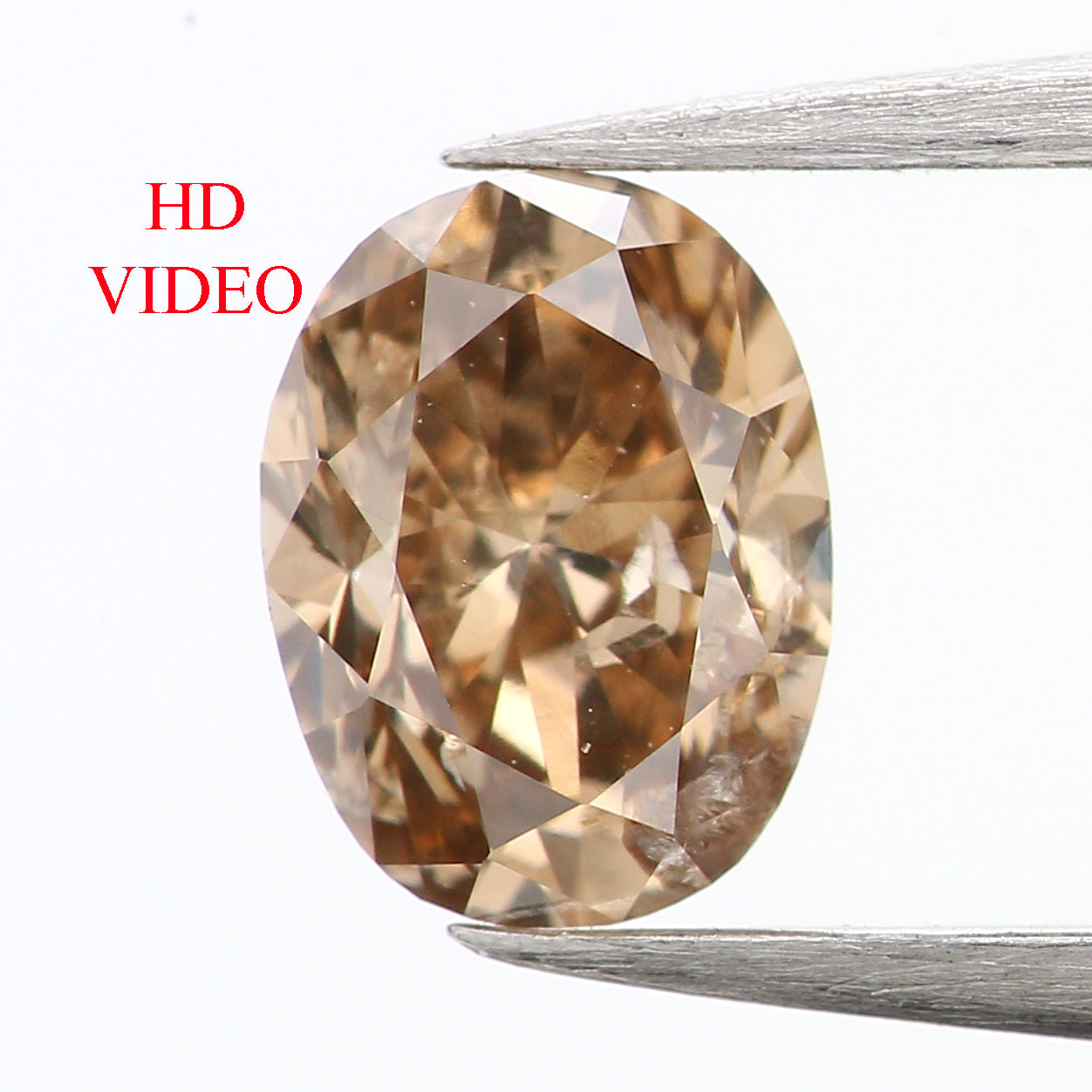 0.38 Ct Natural Loose Diamond, Oval Diamond, Brown Diamond, Antique Diamond, Rustic Diamond, Polished Diamond, Real Diamond, L836