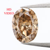 0.38 Ct Natural Loose Diamond, Oval Diamond, Brown Diamond, Antique Diamond, Rustic Diamond, Polished Diamond, Real Diamond, L836
