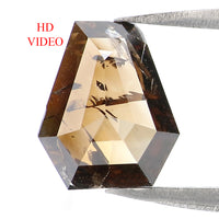 Natural Loose Coffin Diamond Deep Brown Color 1.36 CT 9.00 MM Coffin Shape Rose Cut Diamond L7661