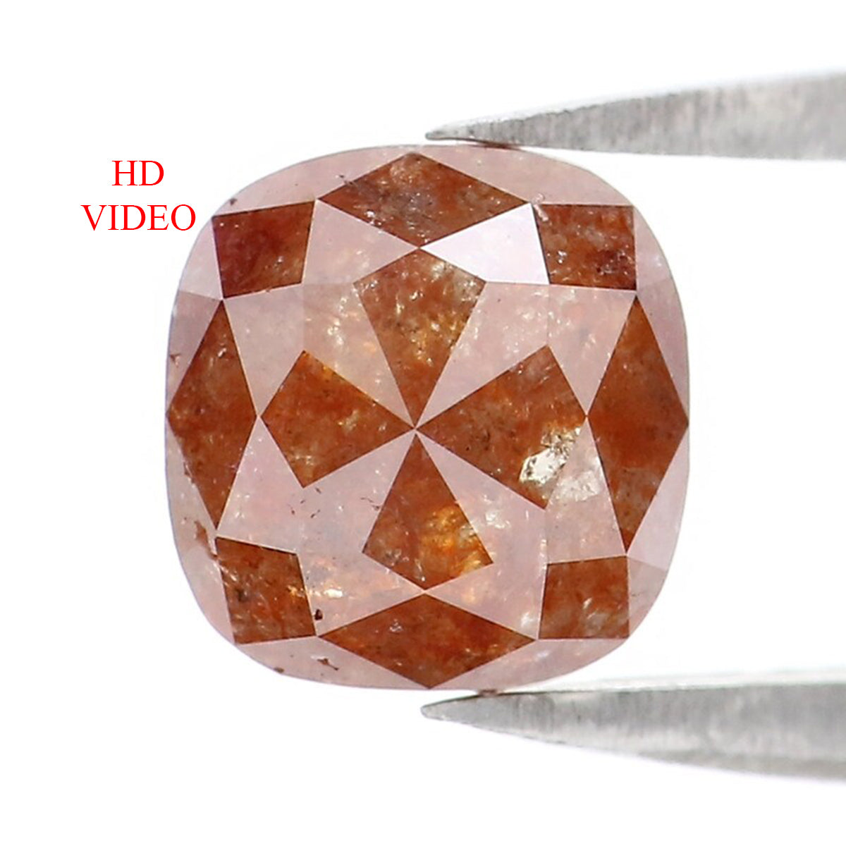 1.47 CT Natural Loose Cushion Shape Diamond Brown Color Cushion Cut Diamond 6.40 MM Natural Loose Diamond Cushion Rose Cut Diamond LQ9964