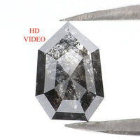Natural Loose Antique Diamond Black Color 0.86 CT 7.40 MM Antique Shape Rose Cut Diamond KR649