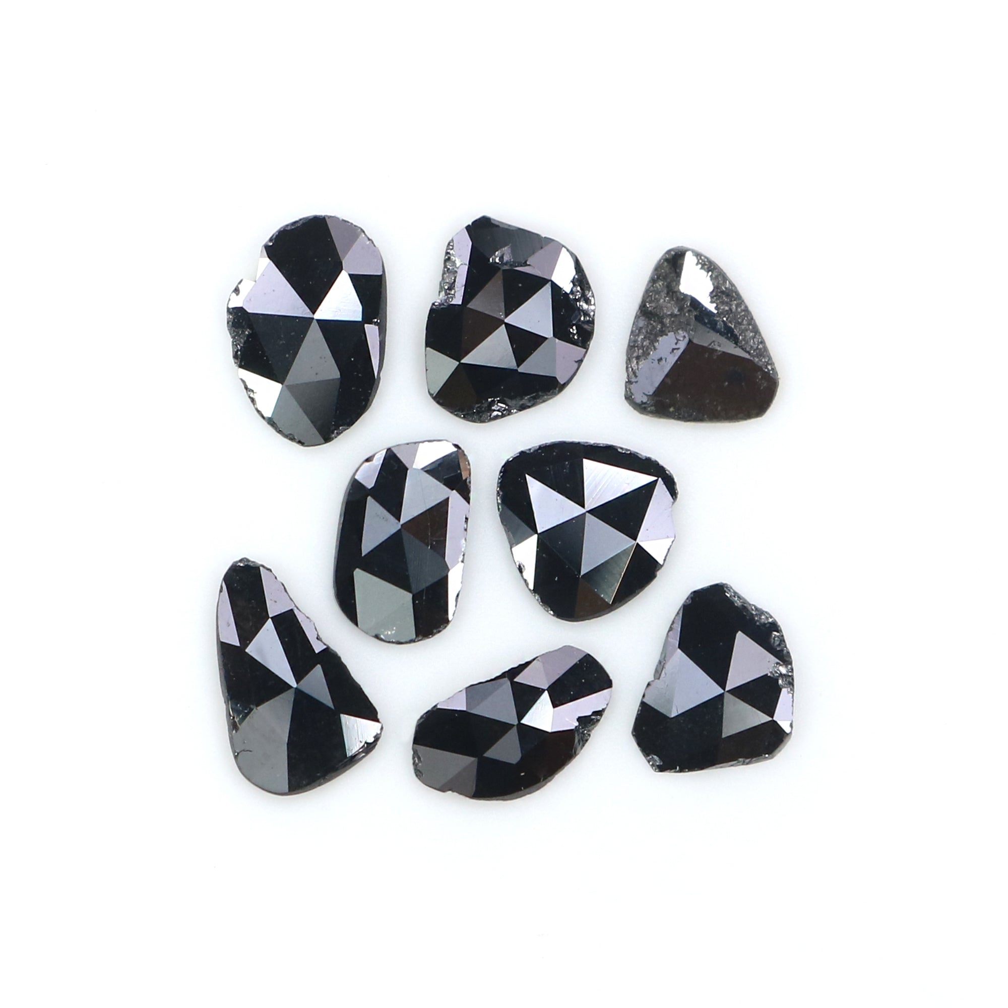 1.41 CT Natural Loose Slice Shape Diamond Black Color Slice Cut Diamond 4.70 MM Natural Loose Black Color Slice Rose Cut Diamond LQ2597