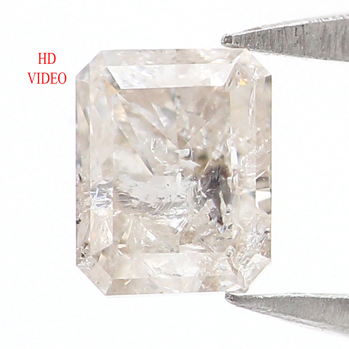 0.54 CT Natural Loose Emerald Shape Diamond Grey Color Emerald Cut Diamond 4.60 MM Natural Yellow Color Emerald Brilliant Cut Diamond LQ7413