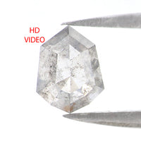Natural Loose Shield Diamond Grey Color 1.12 CT 7.08 MM Shield Shape Rose Cut Diamond KDL2570