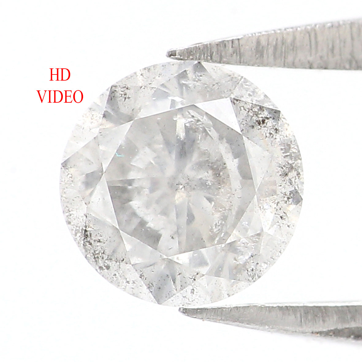 0.69 CT Natural Loose Round Shape Diamond Salt And Pepper Round Diamond 5.50 MM Natural Black Grey Color Round Brilliant Cut Diamond LQ482