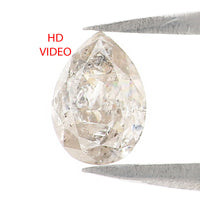 Natural Loose Pear Diamond Grey Color 0.53 CT 6.00 MM Pear Shape Rose Cut Diamond KR1008