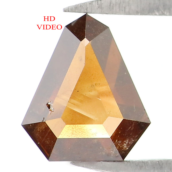 Natural Loose Shield Brown Color Diamond 0.72 CT 6.50 MM Shield Shape Rose Cut Diamond KDL1622