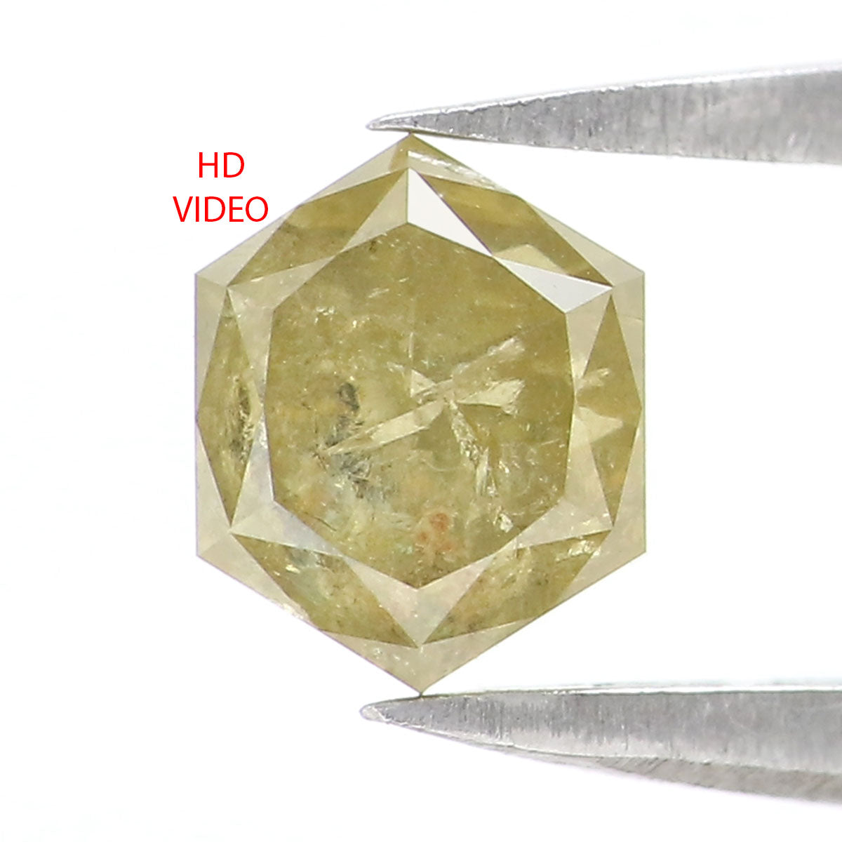 0.95 CT Natural Loose Hexagon Shape Diamond Yellow Color Hexagon Cut Diamond 6.10 MM Natural Green Hexagon Brilliant Cut Diamond LQ2509
