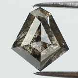 0.96 Ct Natural Loose Diamond Shield Black Grey Color I3 Clarity 7.15 MM KDK2040