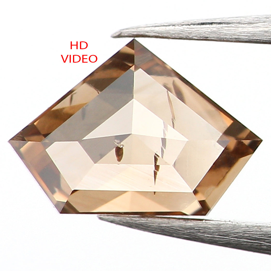 0.39 CT Natural Loose Shield Shape Diamond Brown Color Shield Shape Diamond 4.15 MM Natural Loose Diamond Shield Rose Cut Diamond LQ661