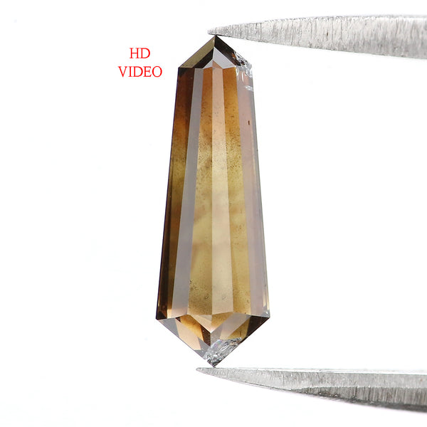 Natural Loose Shield Brown Color Diamond 0.64 CT 10.75 MM Shield Shape Rose Cut Diamond KDL1778