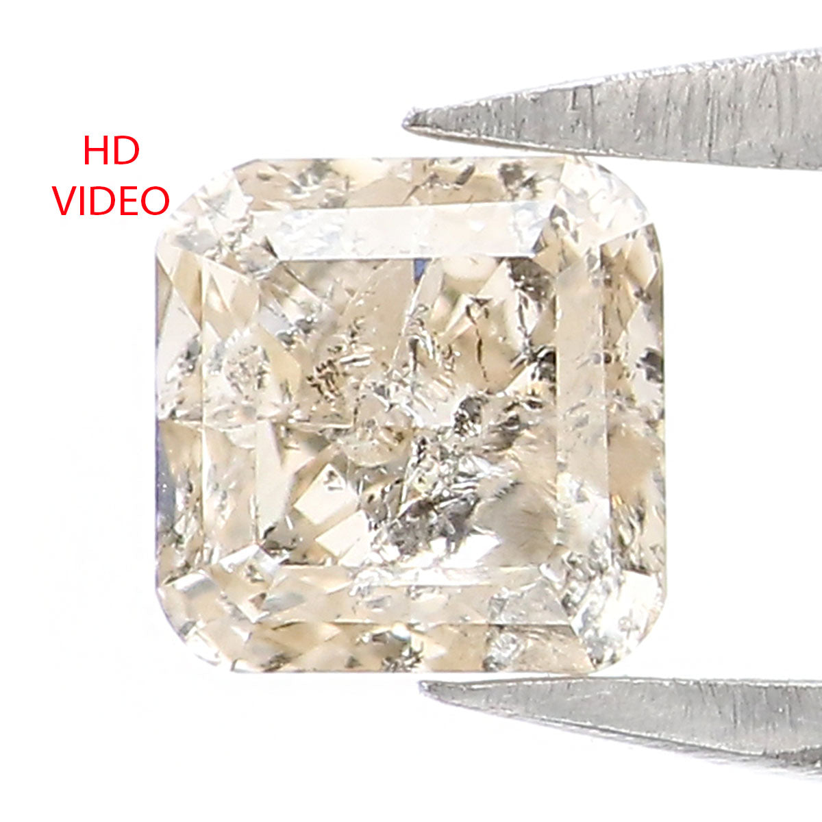 Natural Loose Radiant Yellow Grey Color Diamond 0.50 CT 4.50 MM Radian