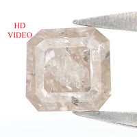 Natural Loose Radiant Yellow Grey Color Diamond 0.48 CT 4.00 MM Radiant Shape Rose Cut Diamond L5963