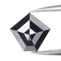 Natural Loose Pentagon Diamond Black Color 1.41 CT 8.05 MM Pentagon Shape Rose Cut Diamond KR2245