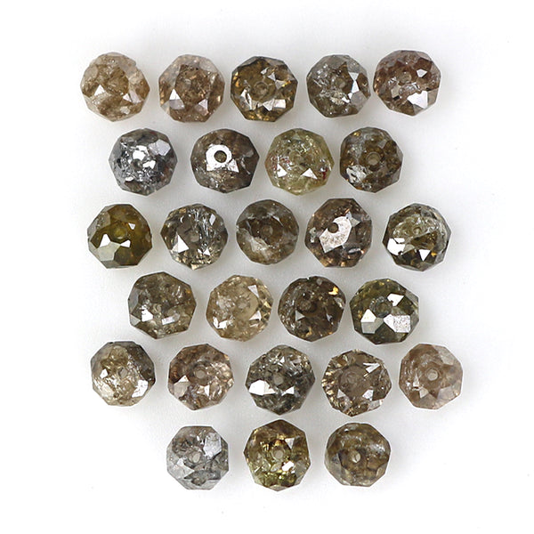 Natural Loose Bead Brown Color Diamond 2.21 CT 2.30 MM Bead Shape Rose Cut Diamond L1681