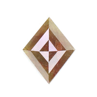 Natural Loose Kite Diamond Grey Brown Color 1.10 CT 9.80 MM Kite Shape Rose Cut Diamond L8105