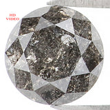 Natural Loose Round Salt And Pepper Diamond Black Grey Color 0.82 CT 5.70 MM Round Brilliant Cut Diamond L1464