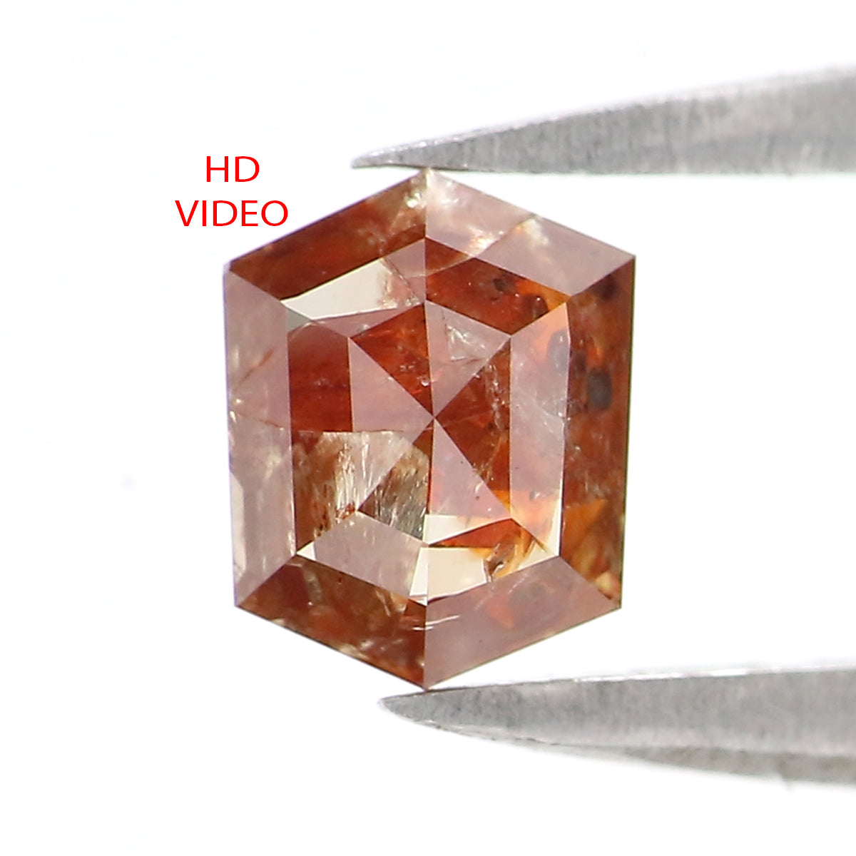 0.46 CT Natural Loose Hexagon Shape Diamond Brown Color Hexagon Cut Diamond 5.30 MM Natural Brown Diamond Hexagon Rose Cut Diamond QK2594
