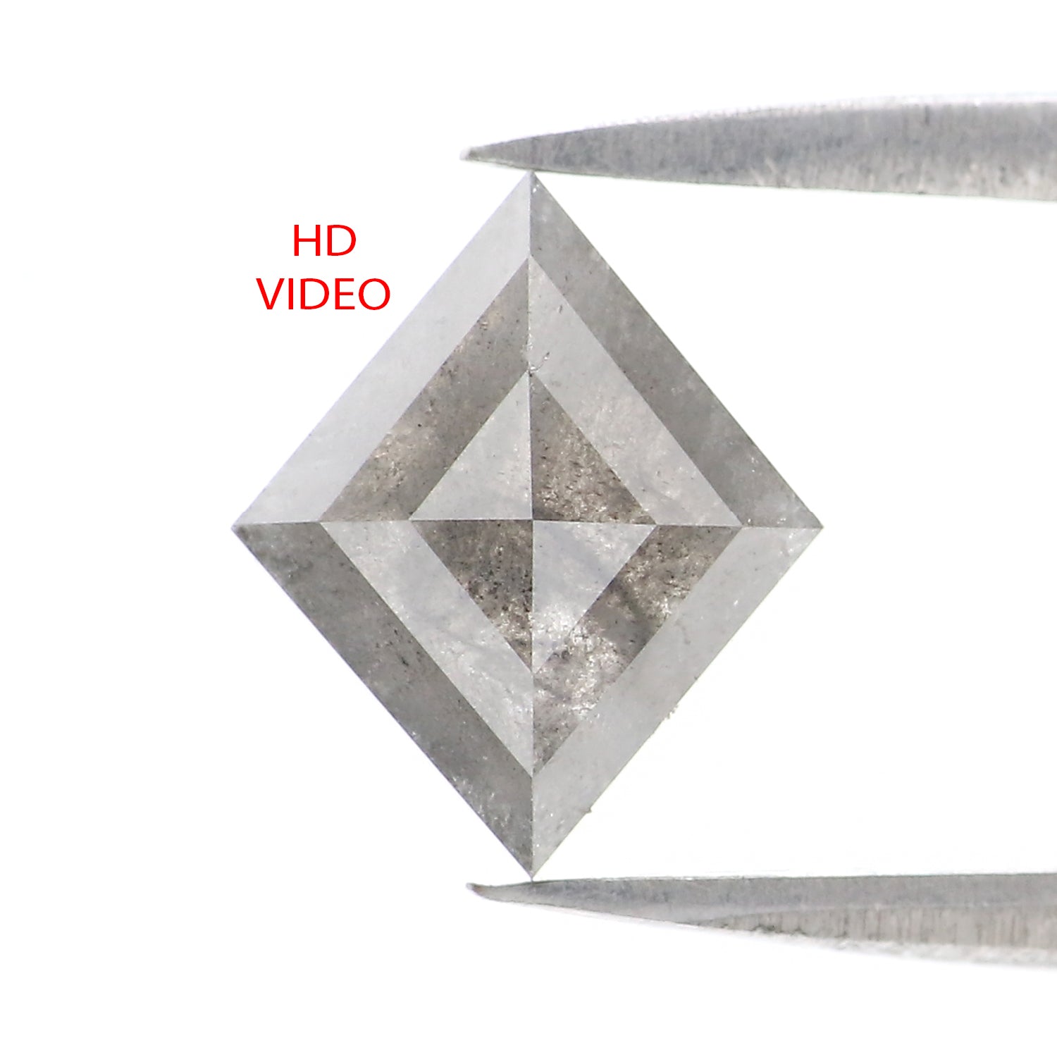 1.50 CT Natural Loose Kite Shape Diamond Salt And Pepper Kite Shape Diamond 9.60 MM Natural Black Grey Color Kite Rose Cut Diamond QK2049