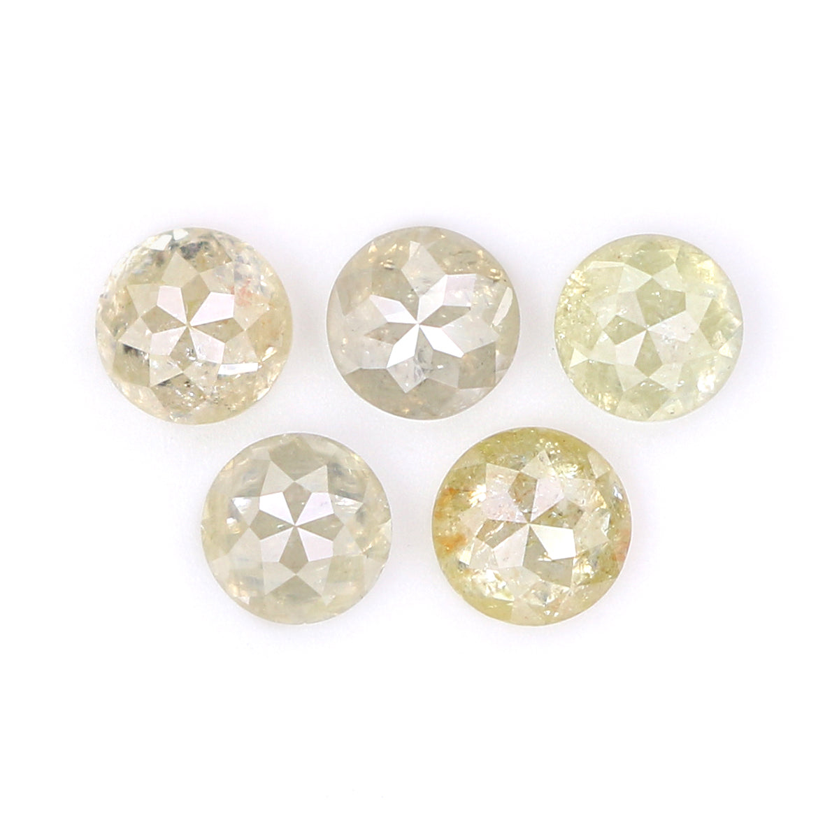 1.24 CT Natural Loose Round Rose Cut Diamond Yellow Color Round Shape Diamond 3.50 MM Natural Loose Grey Color Round Rose Cut Diamond LQ9782