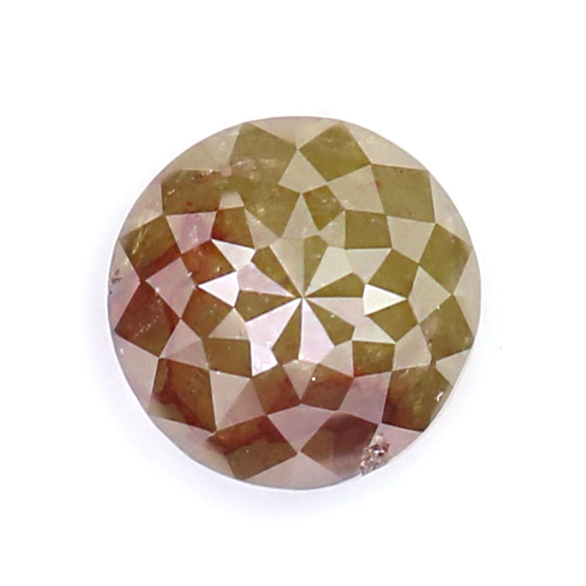 1.33 CT Natural Loose Round Rose Cut Diamond Brown Color Round Shape Diamond 5.90 MM Natural Yellow Color Round Rose Cut Diamond LQ8848