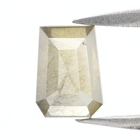 Natural Loose Coffin Grey Green Color Diamond 0.77 CT 6.00 MM Coffin Shape Rose Cut Diamond KDL5850