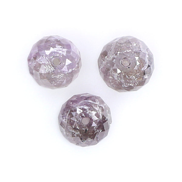 Natural Loose Bead Pink Color Diamond 1.12 CT 3.60 MM Bead Shape Rose Cut Diamond KR2255