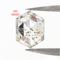 Natural Loose Hexagon Diamond White - G Color 1.00 CT 6.90 MM Hexagon Shape Rose Cut Diamond KDL2676
