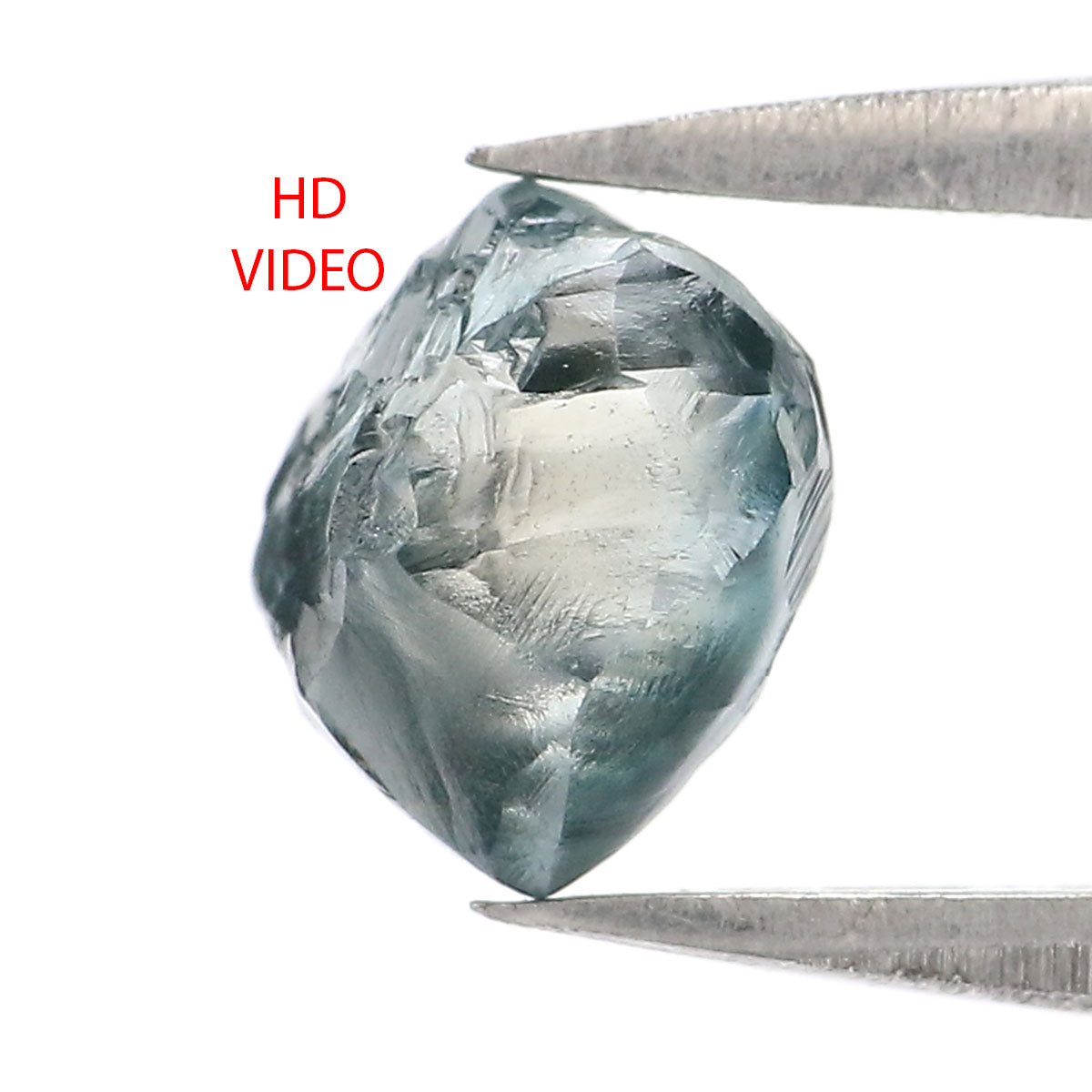 Natural Loose Rough Blue Color Diamond 1.48 CT 6.74 MM Rough Irregular Cut Diamond KDL2349