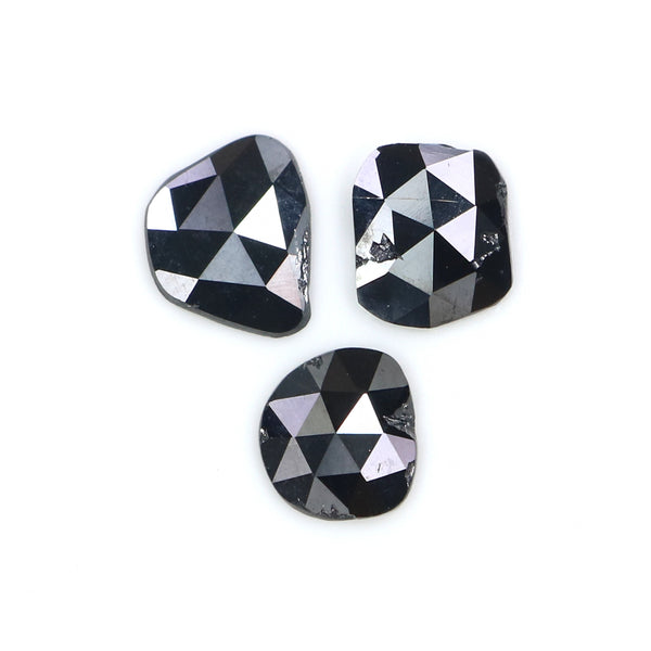 Natural Loose Slice Black Color Diamond 1.60 CT 7.56 MM Slice Shape Rose Cut Diamond L2670