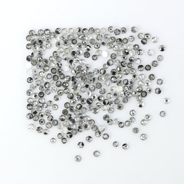Natural Loose Round Rose Cut Salt And Pepper Diamond Black Grey Color Diamond 1.22 CT 1.00 MM Rose Cut Shape Diamond L1808