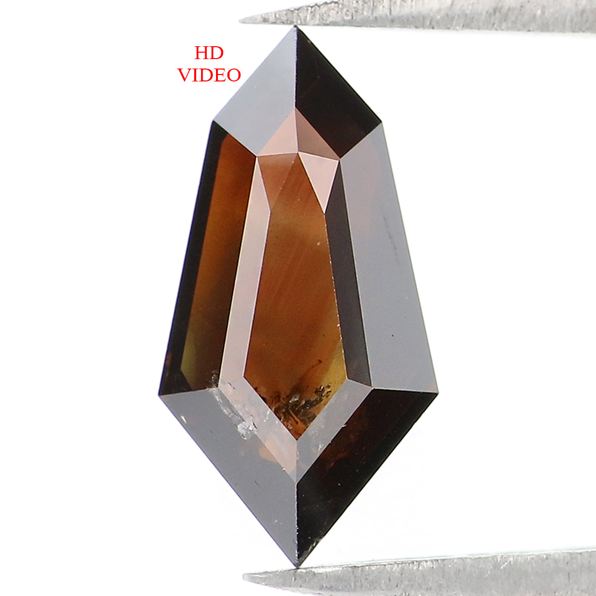 Natural Loose Shield Brown Color Diamond 1.54 CT 12.10 MM Shield Shape Rose Cut Diamond L1654