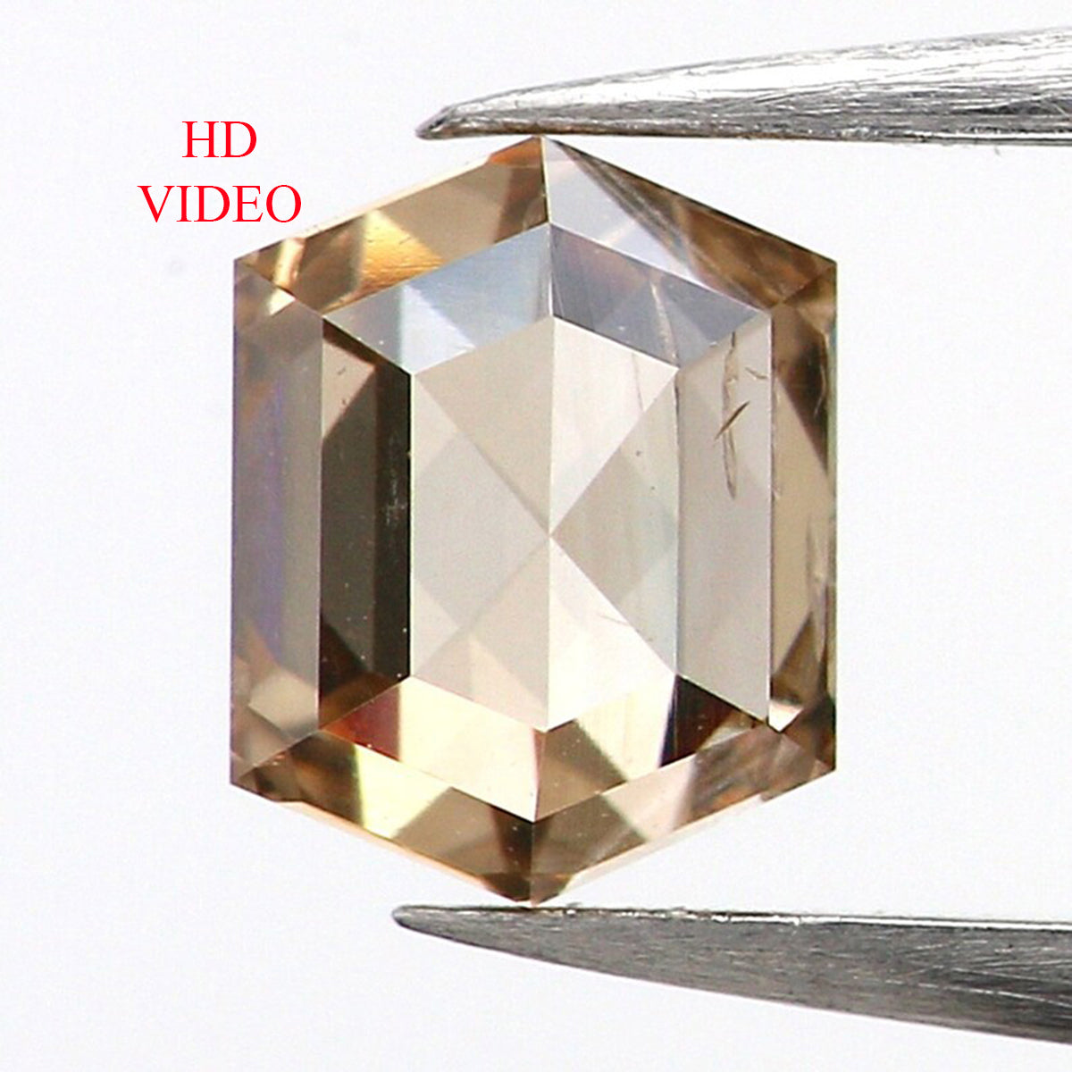 0.37 Ct Natural Loose Diamond, Hexagon Diamond, Brown Diamond, Polished Diamond, Rustic Diamond, Color Diamond, Rose Cut Diamond, L717