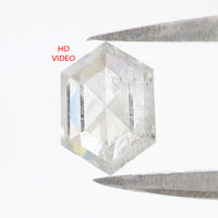 Natural Loose Hexagon Diamond White - G Color 0.79 CT 6.50 MM Hexagon Shape Rose Cut Diamond KDL2587
