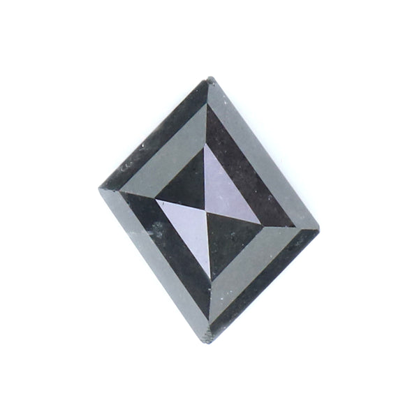 Natural Loose Kite Diamond Black Grey Color 1.63 CT 9.25 MM Kite Shape Rose Cut Diamond L8125