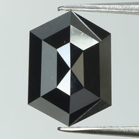 2.63 Ct Natural Loose Diamond Hexagon Black Color I3 Clarity 10.00 MM KDL8209