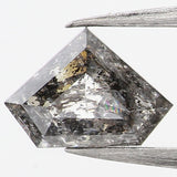 0.28 CT Natural Loose Diamond, Shield Cut Diamond, Salt And Pepper Diamond, Black Diamond, Grey Diamond, Antique Rose Cut Diamond KDL440