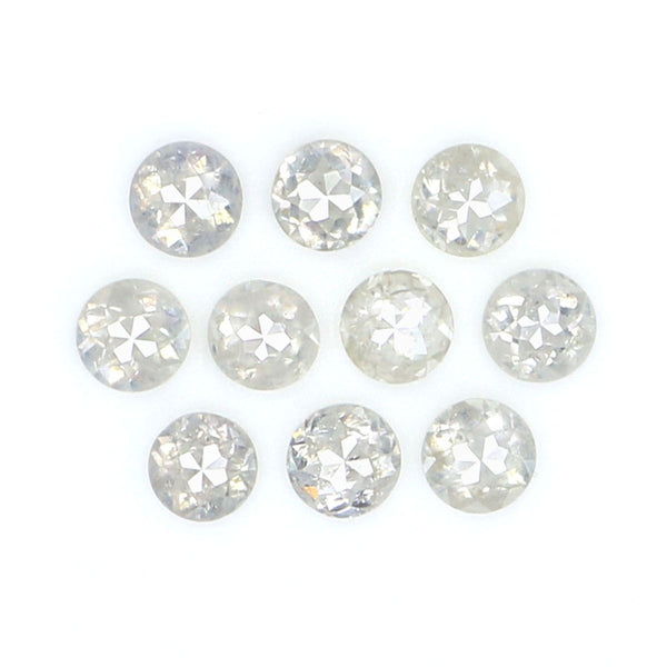 Natural Loose Round Rose Cut Salt And Pepper Diamond Grey Color 1.04 CT 2.55 MM Rose Cut Shape Diamond KR2552