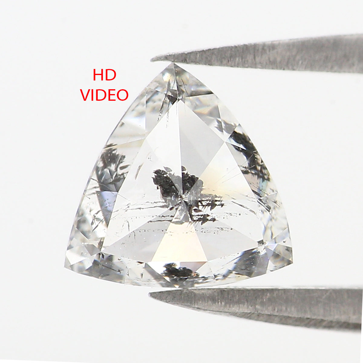 Natural Loose Triangle Shape White - F Color Diamond 1.37 CT 7.07 MM Triangle Shape Rose Cut Diamond KDL2653