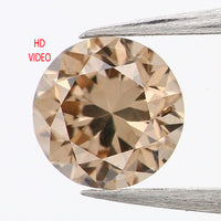 0.32 Ct Natural Loose Diamond, Brown Diamond, Round Diamond, Round Brilliant Cut Diamond, Sparkling Diamond, Rustic Diamond L838