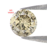 Natural Loose Round Light Green Color Diamond 0.36 CT 4.63 MM Round Shape Brilliant Cut Diamond KR2595