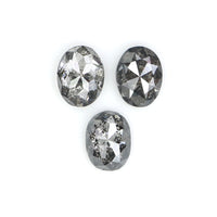 Natural Loose Oval Diamond, Salt And Pepper Oval Diamond, Natural Loose Diamond, Oval Rose Cut Diamond, 0.73 CT Oval Shape Diamond L2776