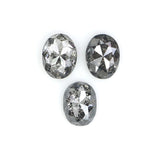 Natural Loose Oval Diamond, Salt And Pepper Oval Diamond, Natural Loose Diamond, Oval Rose Cut Diamond, 0.73 CT Oval Shape Diamond L2776