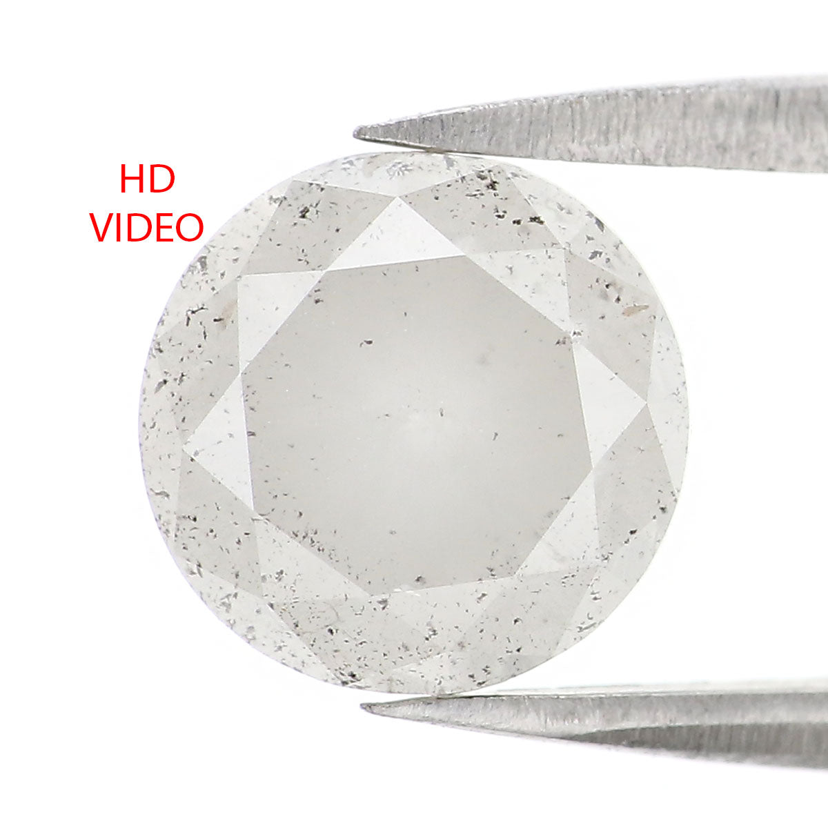 2.56 CT Natural Loose Round Shape Diamond Grey Color Round Cut Diamond 8.20 MM Natural Loose Diamond Round Brilliant Cut Diamond QL2517