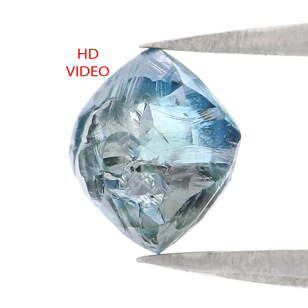 Natural Loose Rough Blue Color Diamond 1.48 CT 6.99 MM Rough Irregular Cut Diamond KDL2357