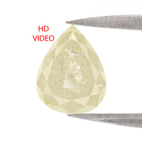 Natural Loose Pear Yellow Color Diamond 1.44 CT 8.30 MM Pear Shape Rose Cut Diamond KDL5188