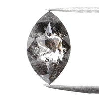 0.43 Ct Natural Loose Diamond, Marquise Diamond, Black Diamond, Gray Diamond, Salt And Pepper, Polished Diamond, Rustic Diamond KDL222